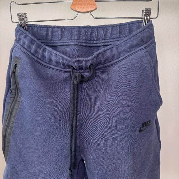 Nike Tech Fleece Shorts Men’s Small Navy Blue FB8171-473 Zip Pocket - Picture 6 of 13